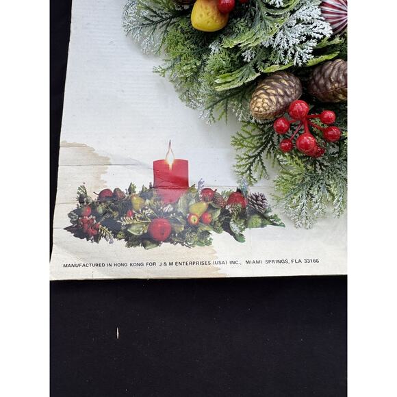 Vtg 1970’s J&M Enterprises Christmas Candle Ring Decoration Original Box - Picture 4 of 9